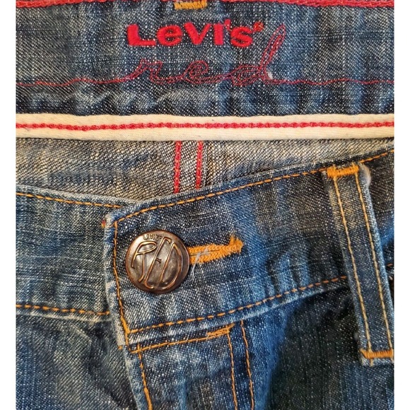 Rare Levi's Red Collection Jeans Distressed Zippered Pockets 34 X 30 - Picture 3 of 11